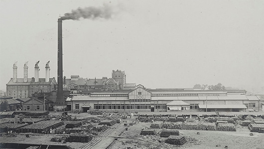 The Dainippon Beer Meguro Brewery around 1910 (today the Yebisu Garden Place)