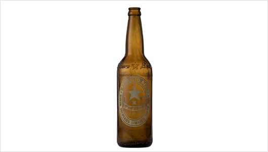 An applied ceramic label on Bottled Draft