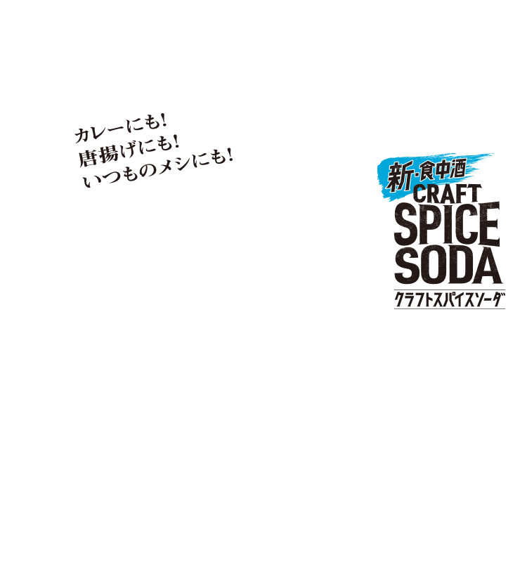 カレーにも！唐揚げにも！いつものメシにも！日本のメシがもっと旨くなる！食事を引き立てるスパイスのお酒！新・食中酒 クラフトスパイスソーダ CRAFT SPICE SODA