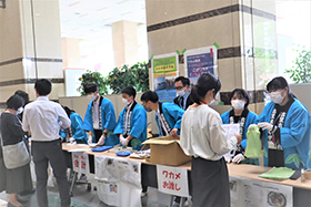 Visit to the headquarters of junior high school students in Otsuchi Town, Iwate Prefecture