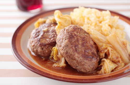 白菜たっぷり煮込みハンバーグ