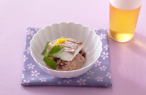 鯛の赤飯蒸し