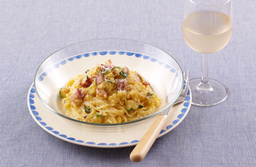 とうもろこしの冷たいパスタ