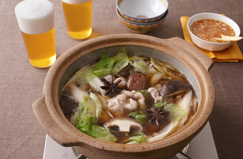 豚肉と野菜の中国風香り鍋