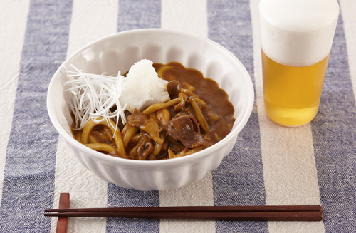 たっぷりきのこのカレーうどん