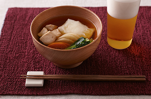 鶏肉と小松菜のお雑煮