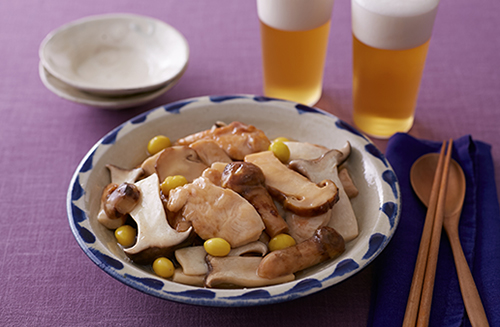 鶏肉ときのこのとろみ炒め