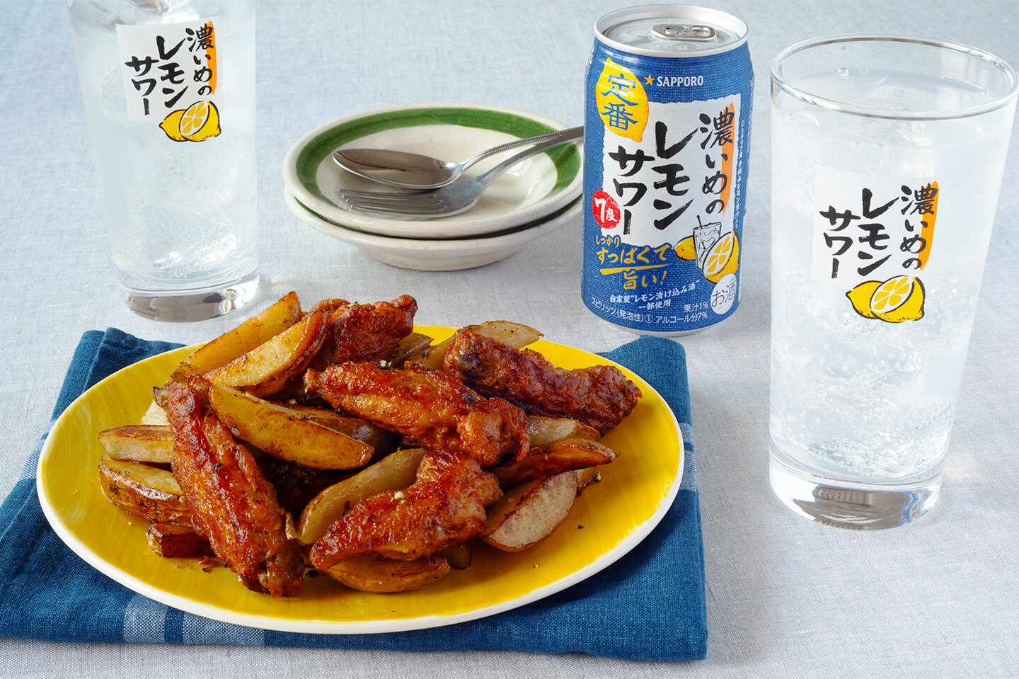 スパイシー！チキチキボーンとじゃがいものジャーマンポテト風