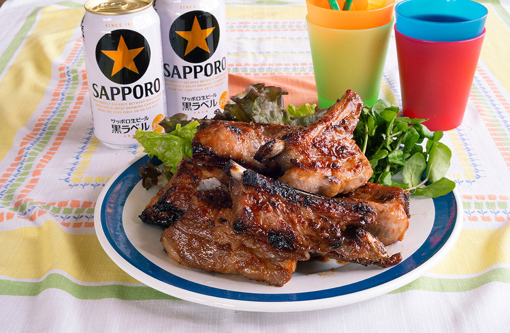 スペアリブのBBQグリル
