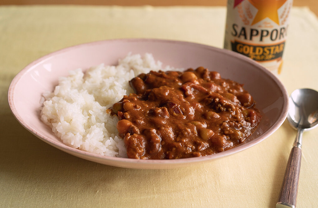 ひき肉と豆のレンジカレー